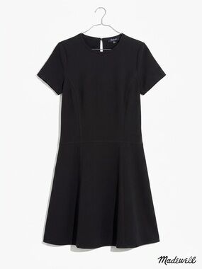 Madewell Dress Womens size 0 Short Sleeve Black Mini Goth Grunge Skater